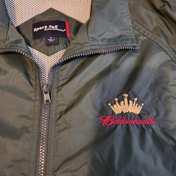 Sport-Tek By Port Authority Windbreaker Lightweight Full Zip Green Jacket Mens L - Picture 4 of 11